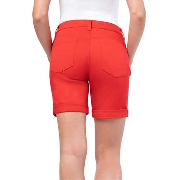 NEW Parasuco Knit Denim Shorts | Red - Picture 3 of 6